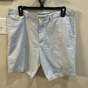 POLO GOLF RALPH LAUREN BLUE,WHITE SHORTS 36